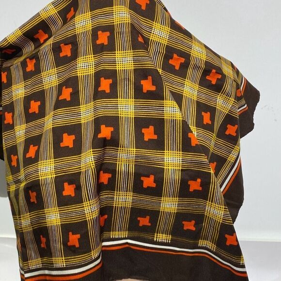 Christian Women's Multicolor Geometric Square Wrap Scarf - Picture 2 of 4